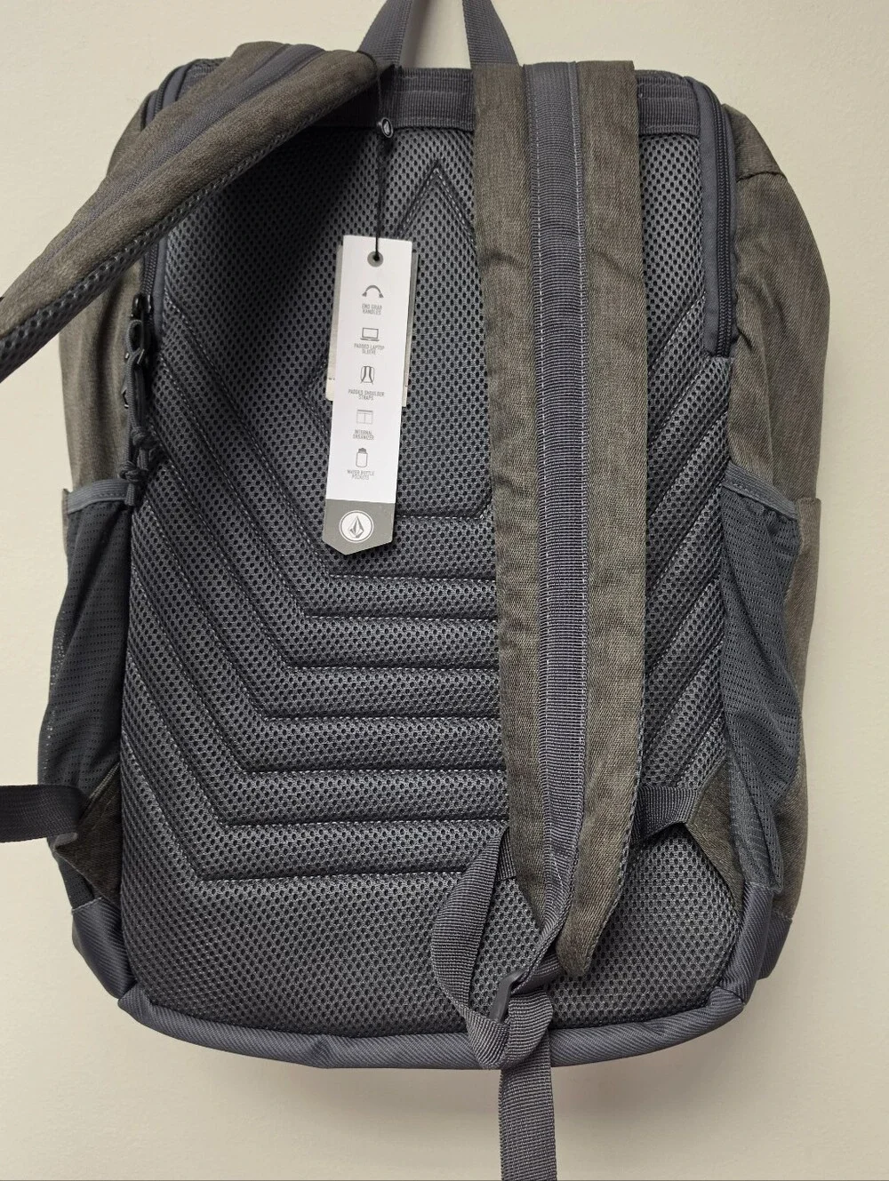 Volcom Woodward Laptop Backpack Mushroom Gray